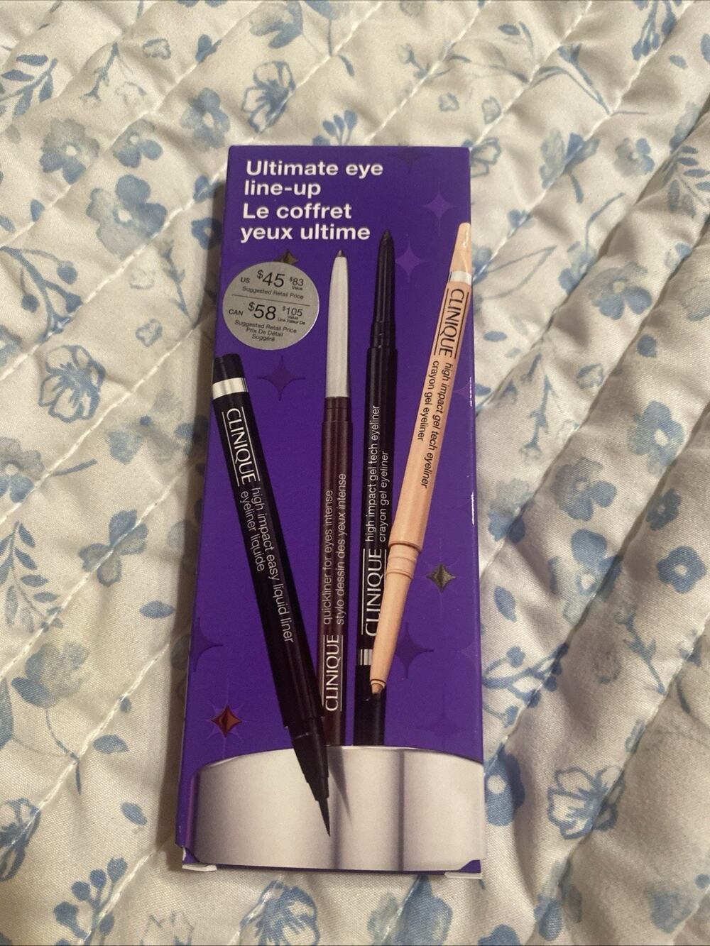 CLINIQUE Ultimate EYE Line-Up GIFT SET x 4 Eyeliner / QUICKLINER Black Beige P6